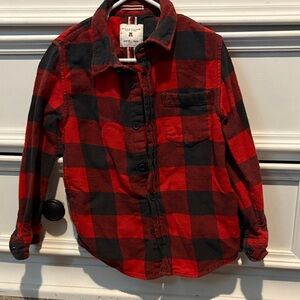 Cat & Jack Red and Black Checkered Kids Shirt